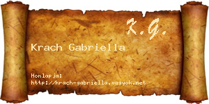 Krach Gabriella névjegykártya